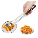 PINZA CUCHARA COLADOR PARA FREIR EN ACEITE CON PINZA SUJETADORA DE ACERO INOXIDABLE