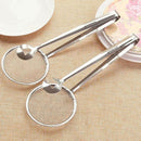 PINZA CUCHARA COLADOR PARA FREIR EN ACEITE CON PINZA SUJETADORA DE ACERO INOXIDABLE