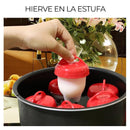HERVIDOR DE HUEVOS EN SILICONA x 6