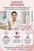 2 EN 1 - DEPILADORA RECARCABLE Y PORTATI ULTRASUAVE